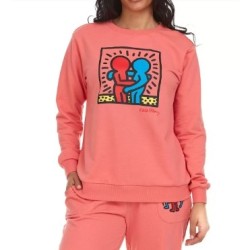 Keith Haring 女印花休閒長袖上衣(不含褲子) #139512